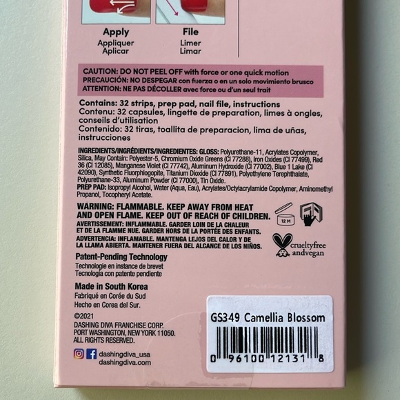 Dashing Diva Gloss Gel Nail Strip Kit in Camellia Blossom - Picture 5 of 5